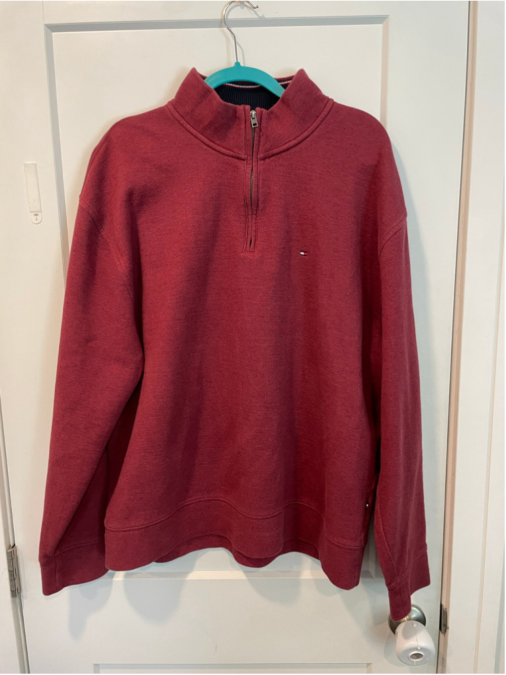 Men's Tommy Hilfiger Quarter Zip Sweater XL Pullover